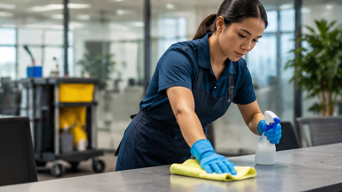 Cleaning & Janitorial Services employees at work
